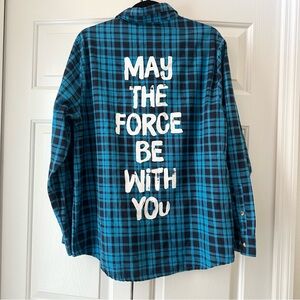 Cakeworthy Disney Star Wars May The Force Be With You Blue Flannel XL